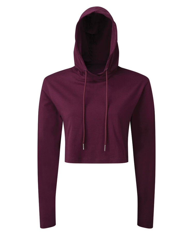 Women's TriDri® cropped hooded long sleeve t-shirt Thumbnail