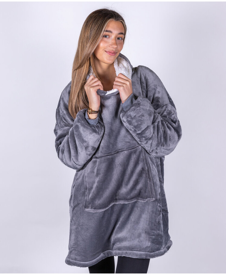 The Ribbon oversized cosy reversible sherpa hoodie Thumbnail