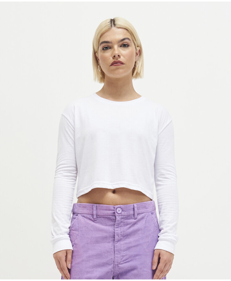Women's long sleeve cropped T Thumbnail