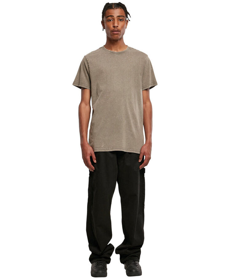 Acid washed round neck tee Thumbnail