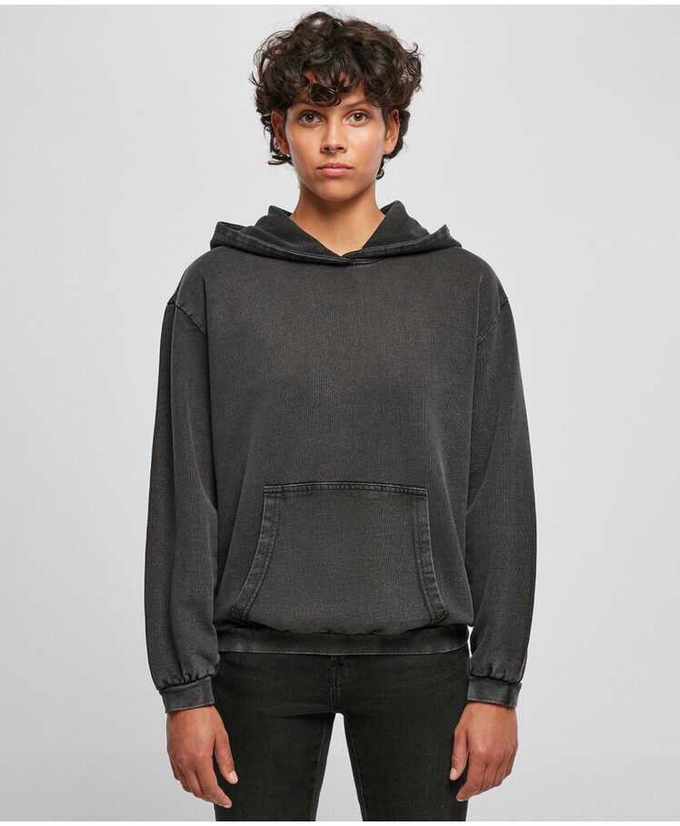 Women's acid washed oversized hoodie Thumbnail