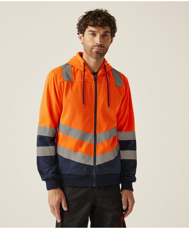 Pro hi-vis full zip hoodie Thumbnail