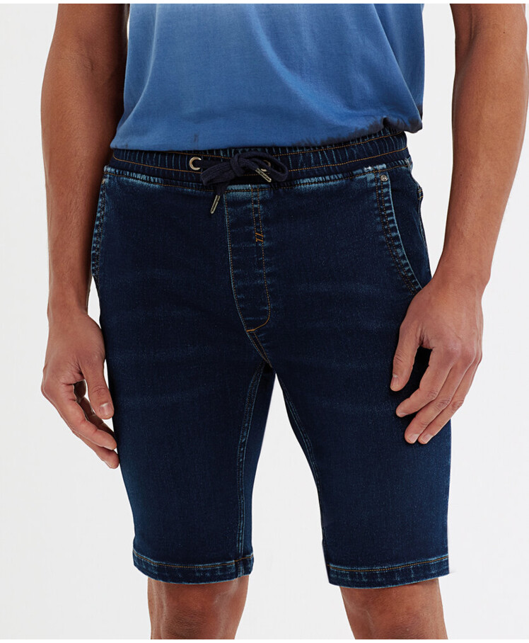 Men’s denim drawstring shorts Thumbnail
