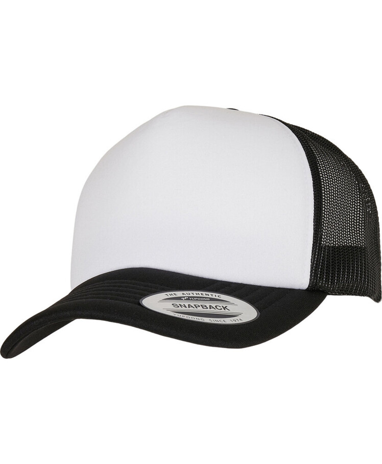 YP Classics® curved foam trucker cap – white front (6320W) Thumbnail