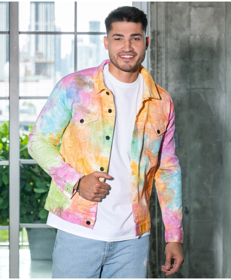 Tie-dye denim jacket Thumbnail