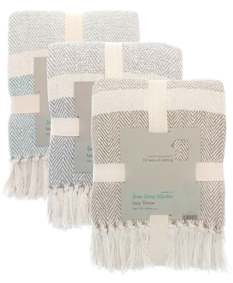 Izzy recycled throw Thumbnail