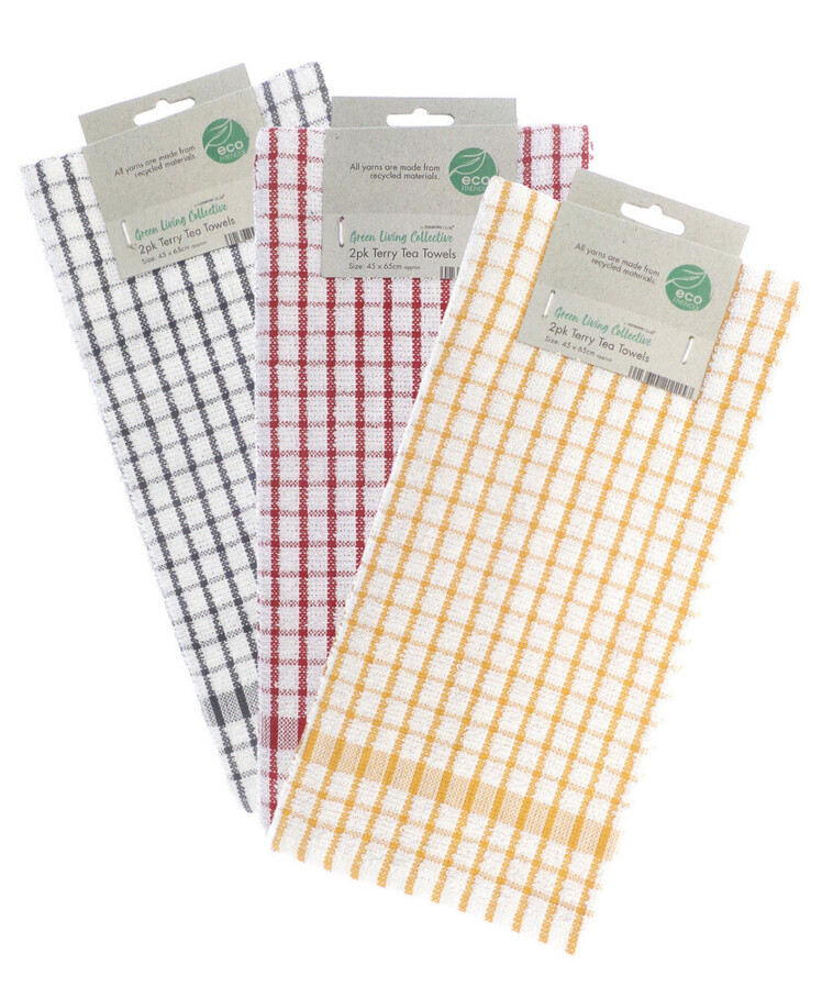 Recycled terry tea towels (2-pack) Thumbnail