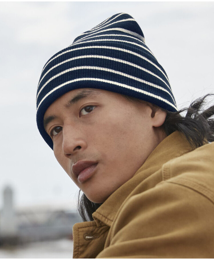 Original deep-cuffed striped beanie Thumbnail