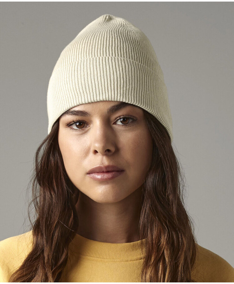 Organic cotton fine knit beanie Thumbnail
