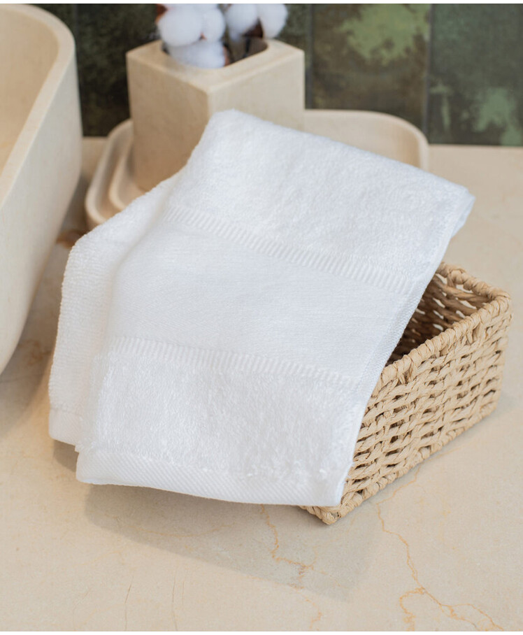 Organic guest towel with printable border Thumbnail