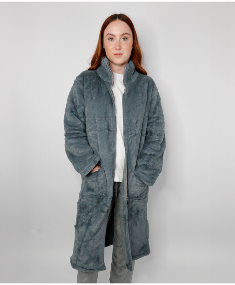 Luxury eskimo faux fur zipped gown Thumbnail