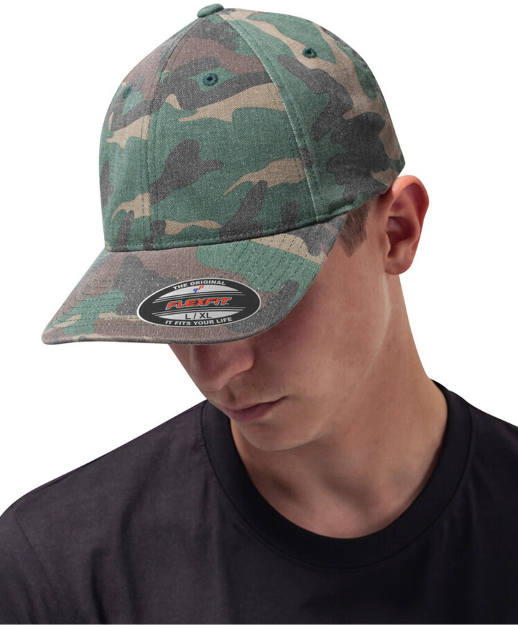 Flexfit garment washed camo (6977CA) Thumbnail
