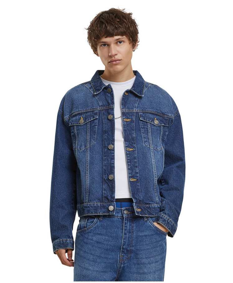 Heavy ounce boxy denim jacket Thumbnail
