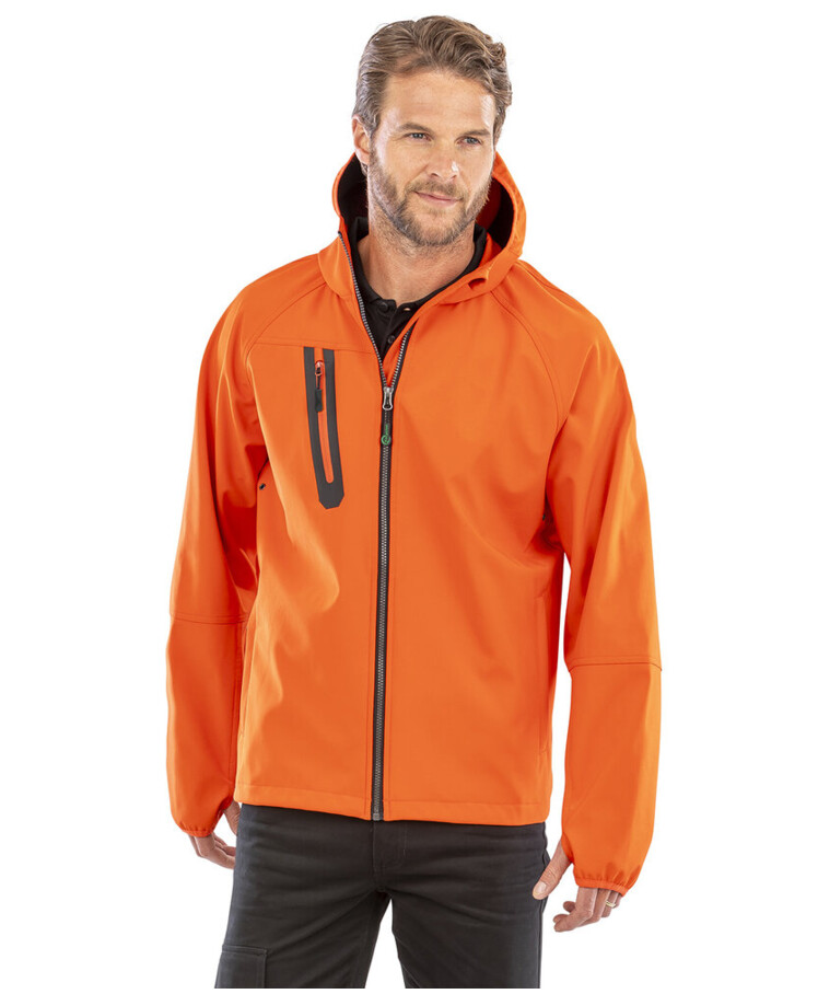 3-layer recycled printable casual hooded softshell Thumbnail