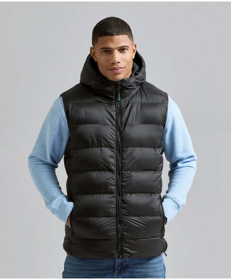 Solitude recycled hooded bodywarmer Thumbnail