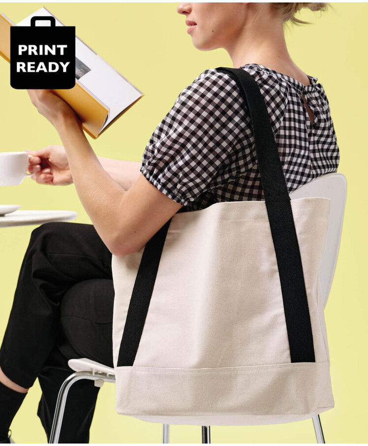 Dakota recycled contrast strap tote Thumbnail