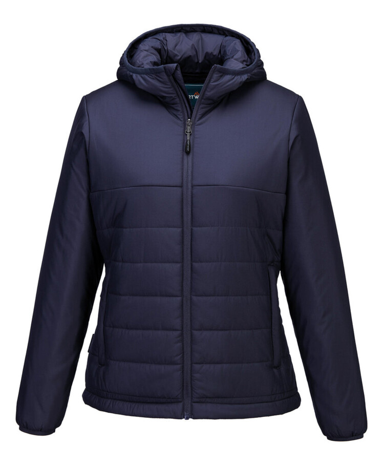 Women’s professional hooded insulated baffle jacket (S613) Thumbnail