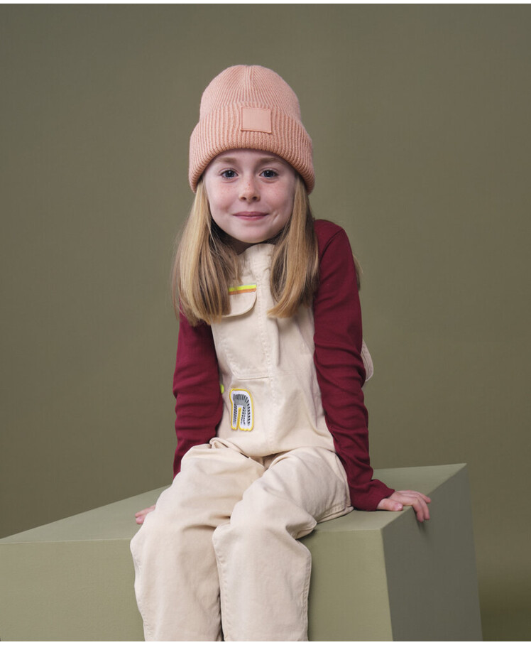 Kids deep cuffed tonal patch beanie Thumbnail