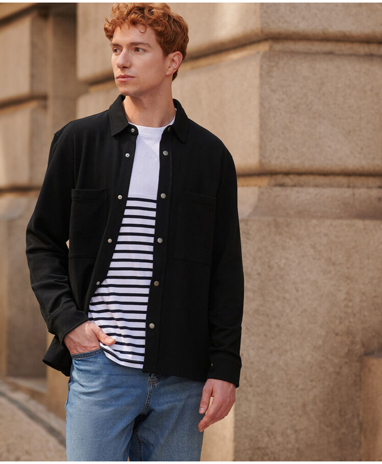 Premium piqué overshirt Thumbnail