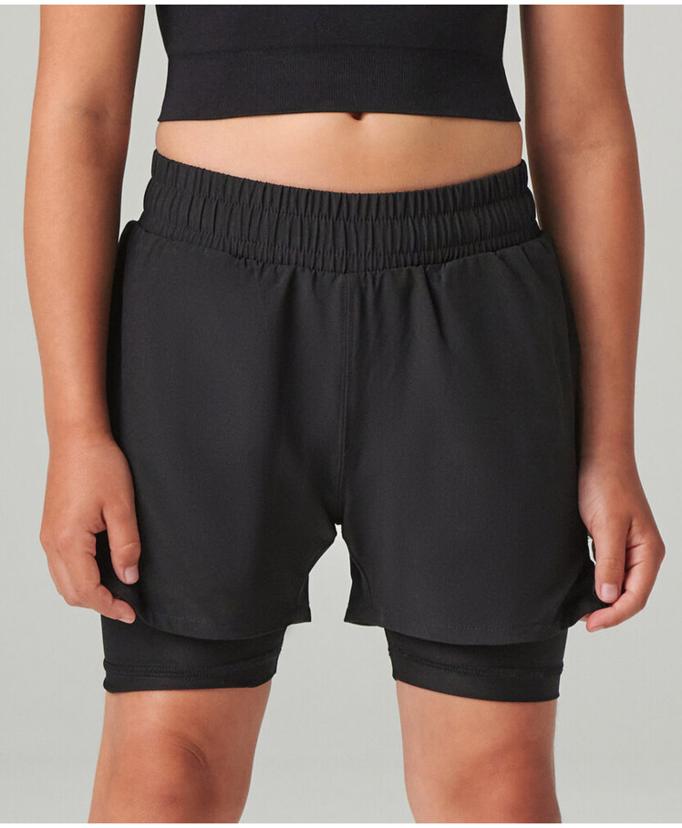 Kids double-layer sports shorts Thumbnail