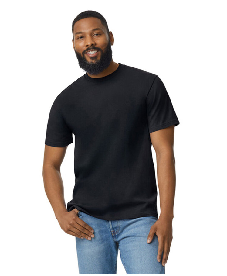 Softstyle™ midweight adult no-label enzyme wash t-shirt Thumbnail