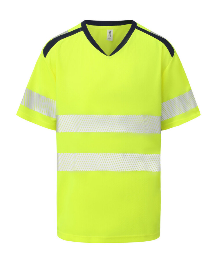 Hi-vis mandarin collar comfort trim t-shirt (HVJ430) Thumbnail