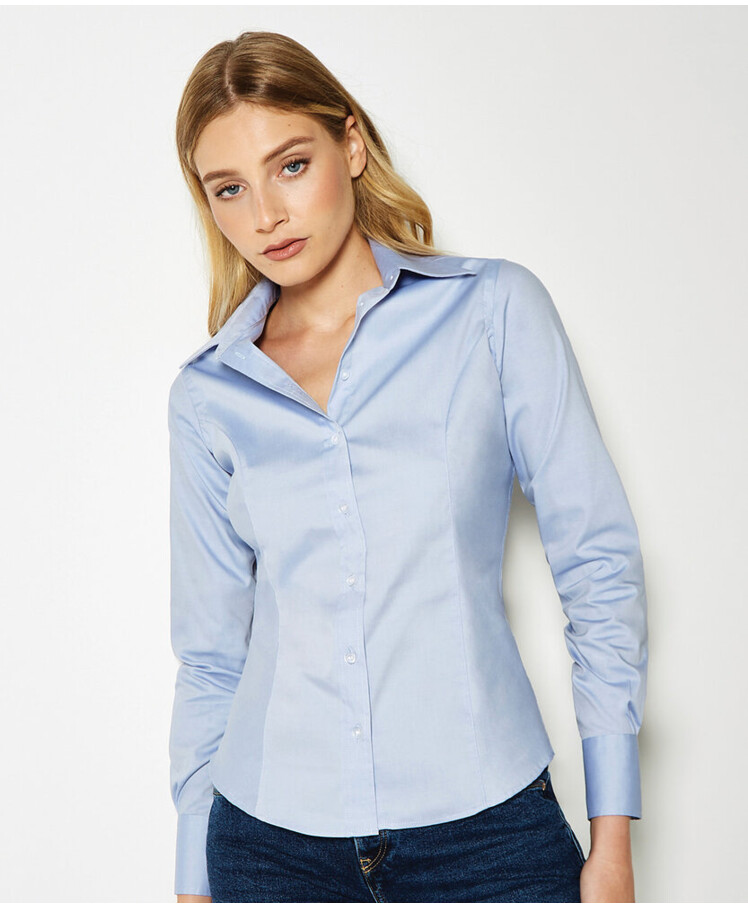 Women's corporate Oxford blouse long-sleeved (tailored fit) Thumbnail