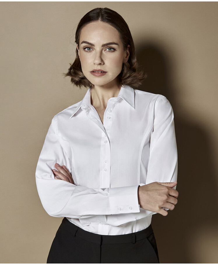 Women's city business blouse long sleeve Thumbnail