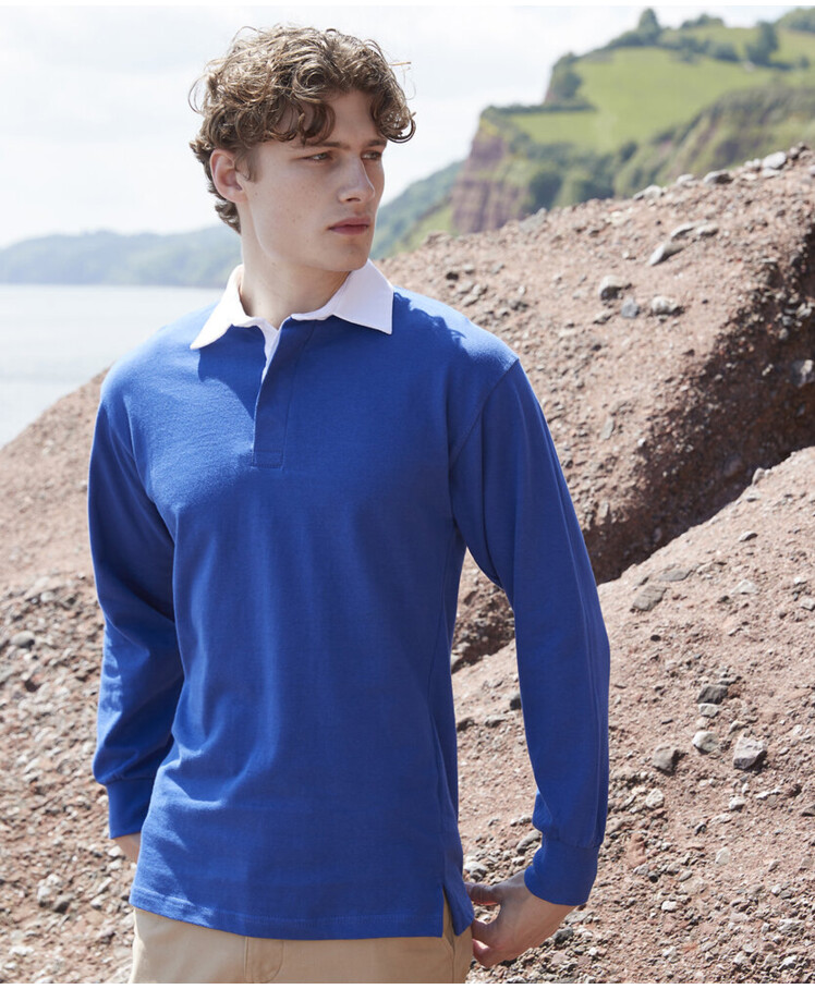 Long sleeve plain rugby shirt Thumbnail