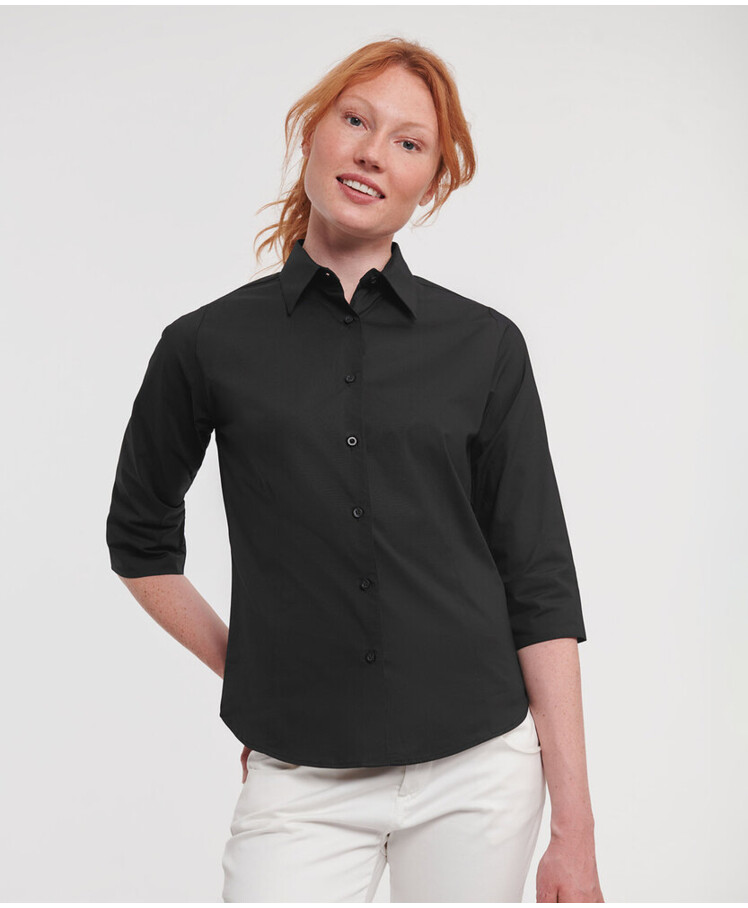 Women's ¾ sleeve easycare fitted shirt Thumbnail
