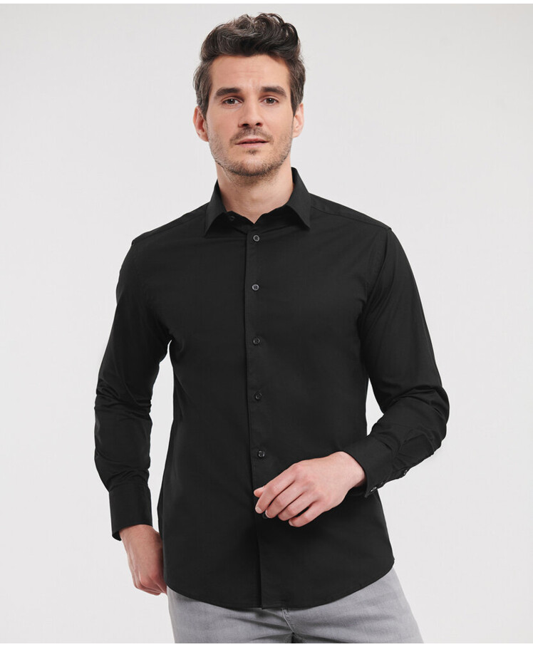 Long sleeve easycare fitted shirt Thumbnail