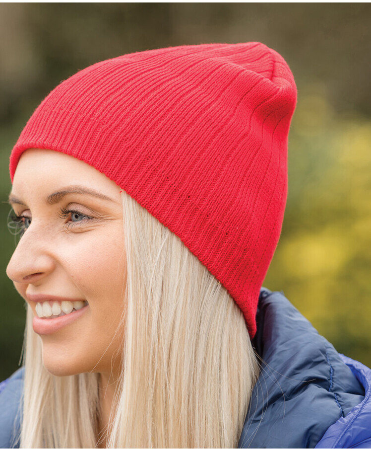 Cotton knitted beanie hat Thumbnail