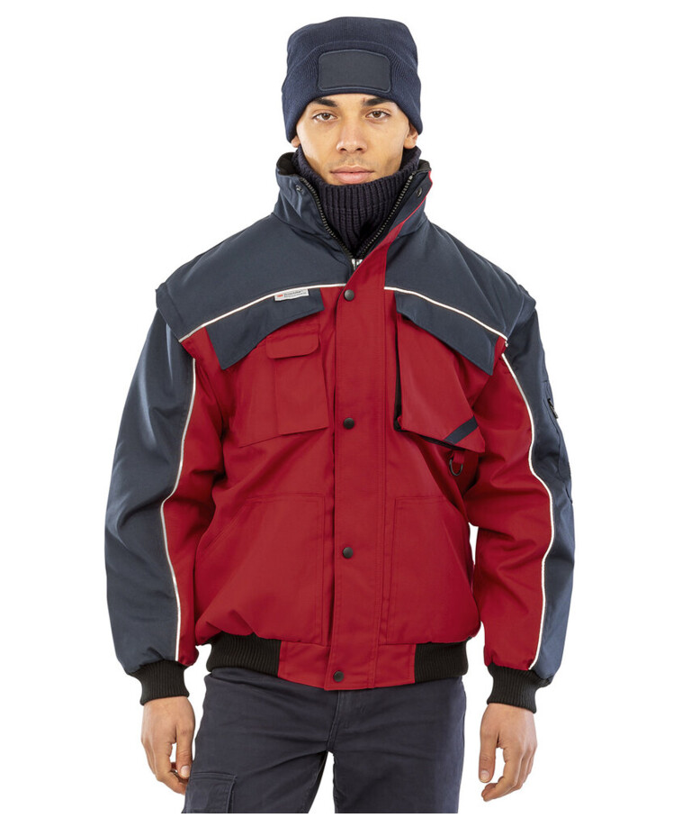 Work-Guard zip sleeve heavy-duty pilot jacket Thumbnail