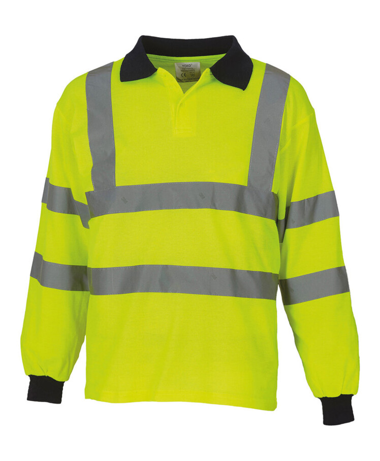 Hi-vis long sleeve polo (HVJ310) Thumbnail