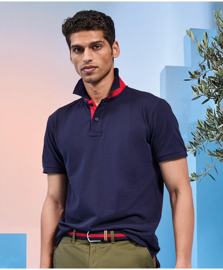 Men's classic fit contrast polo Thumbnail