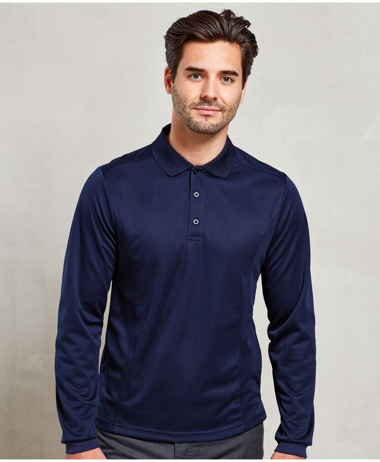 Long sleeve Coolchecker® piqué polo Thumbnail