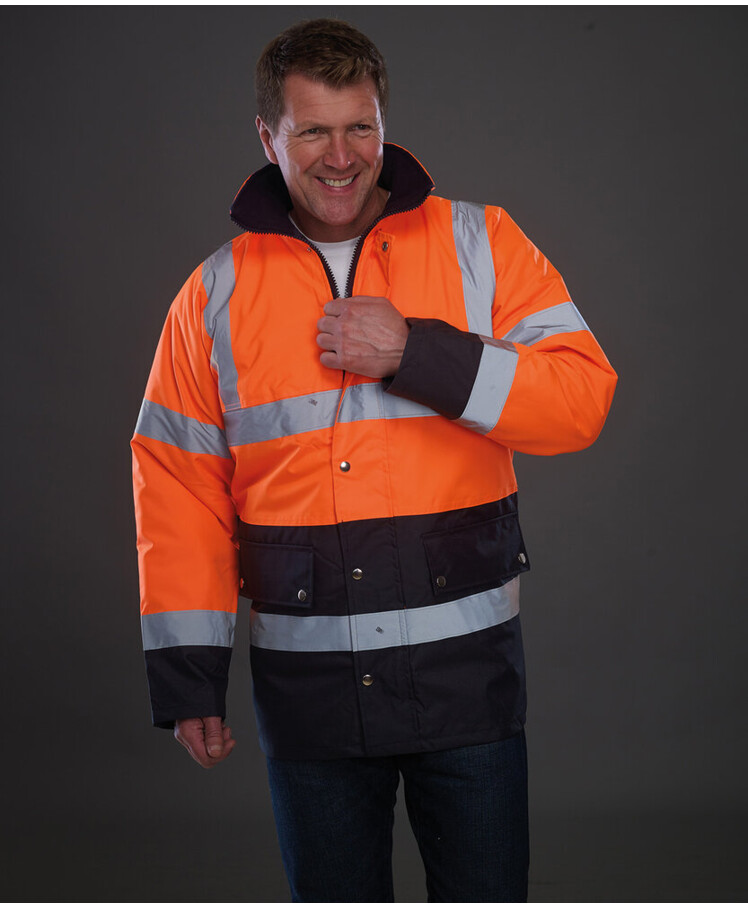 Hi-vis two-tone motorway jacket (HVP302) Thumbnail