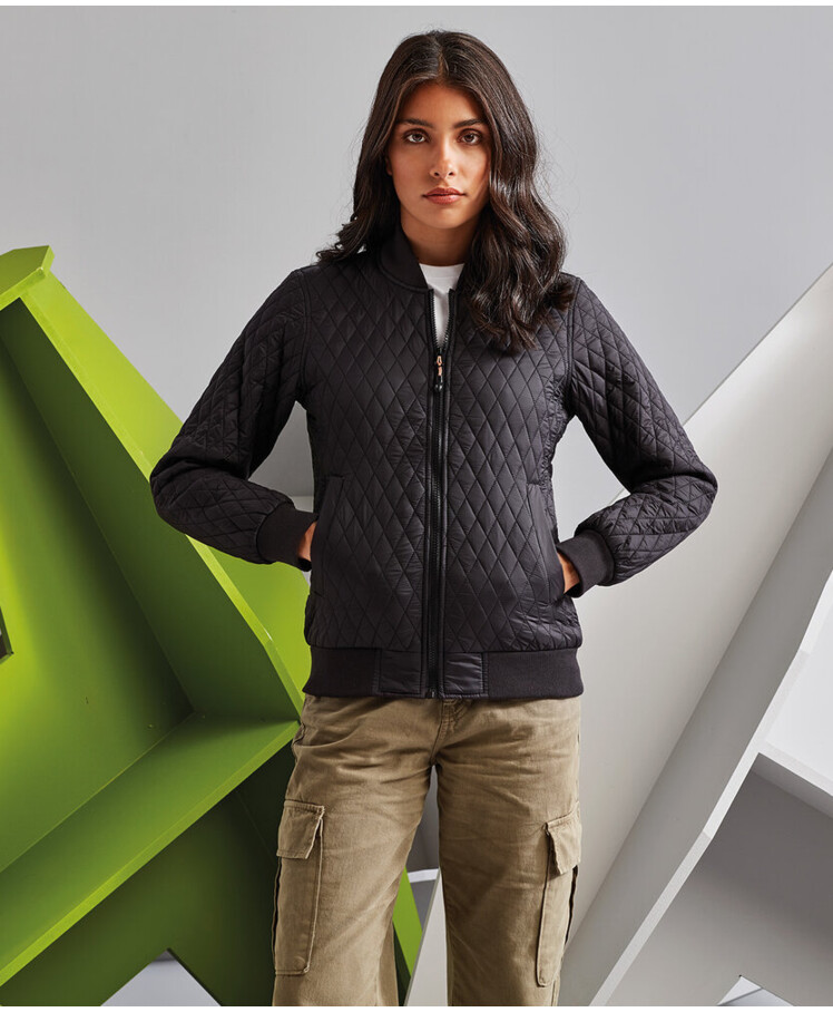 Women's quilted flight jacket Thumbnail
