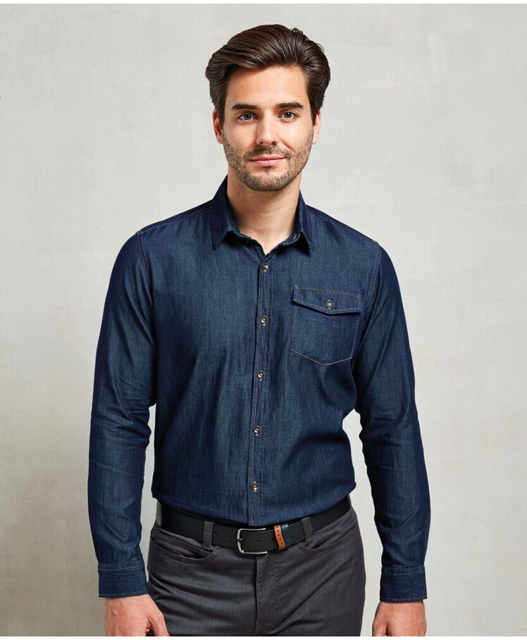 Jeans stitch denim shirt Thumbnail