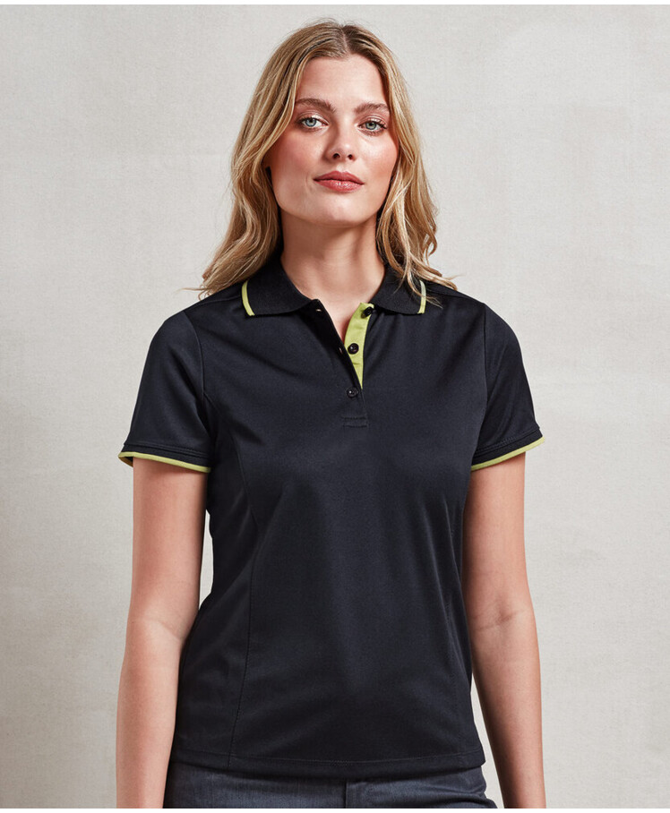 Women's contrast Coolchecker® polo Thumbnail