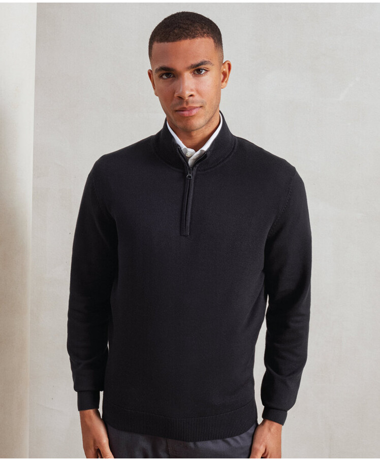 ¼ zip knitted sweater Thumbnail