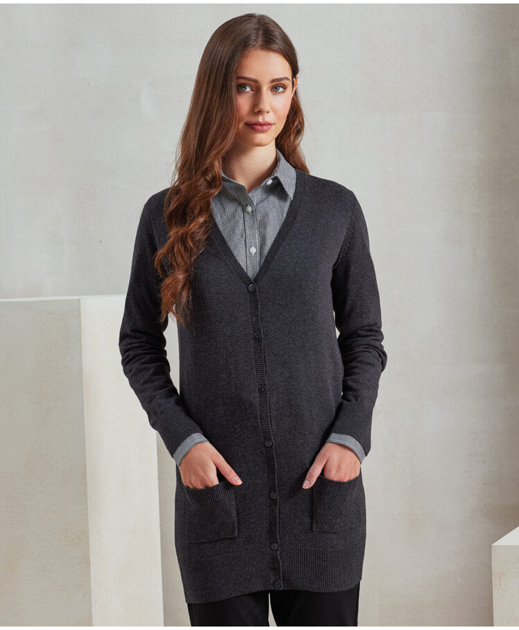 Women's longline knitted cardigan Thumbnail