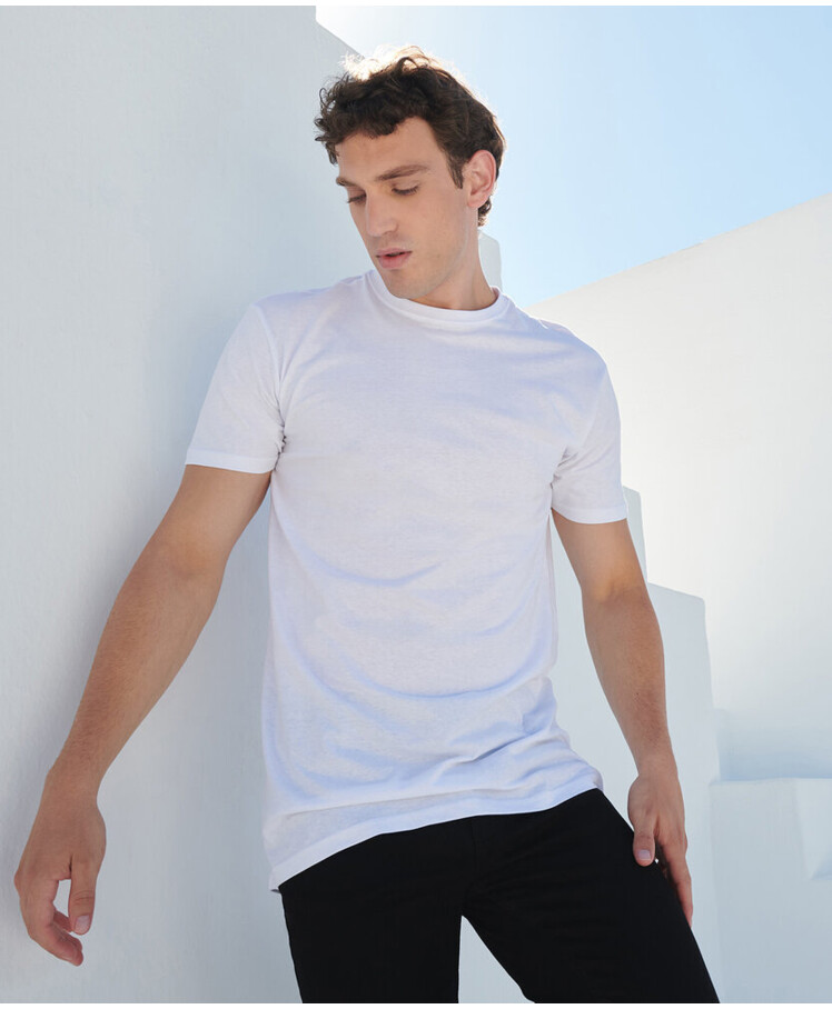 Longline t-shirt with dipped hem Thumbnail