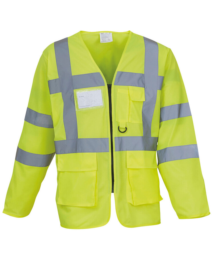 Hi-vis executive long sleeve waistcoat (HVJ800) Thumbnail