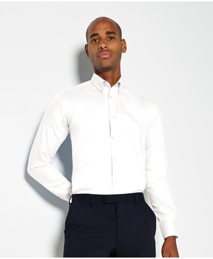 Slim fit non-iron Oxford twill shirt long-sleeved (slim fit) Thumbnail