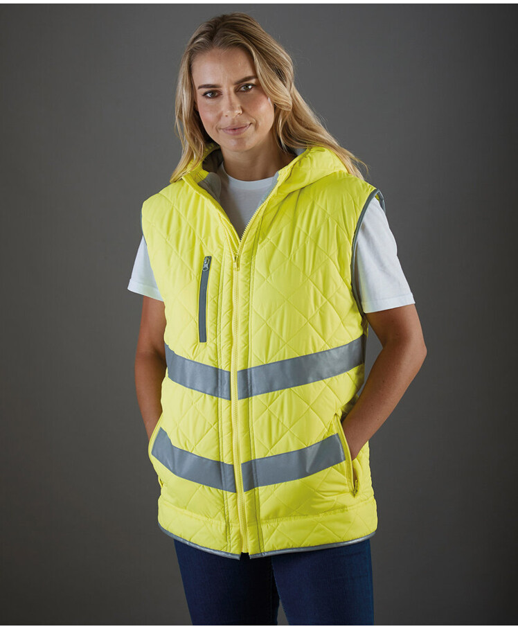 Hi-vis Kensington hooded gilet (HV007) Thumbnail