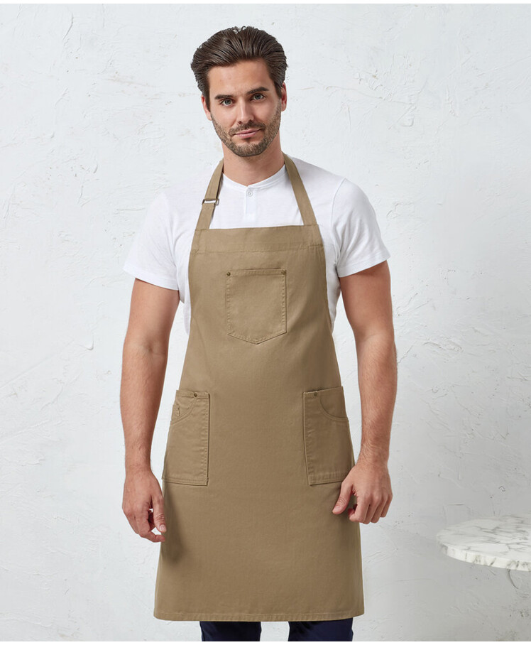 Chino cotton bib apron Thumbnail