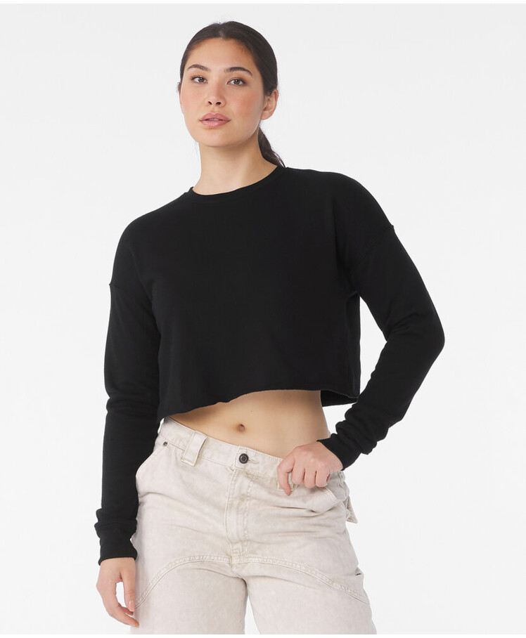 Women's cropped crew fleece Thumbnail
