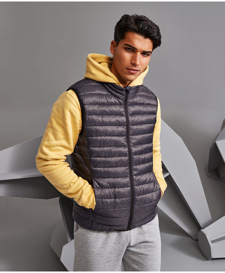 Melange padded gilet Thumbnail