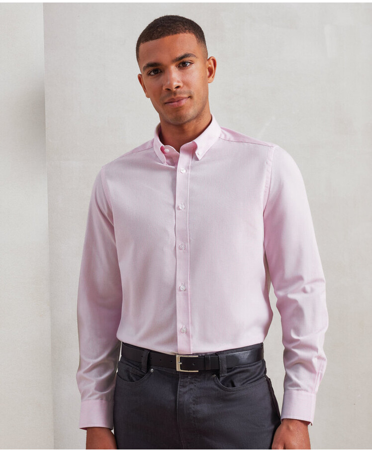 Cotton-rich Oxford stripes shirt Thumbnail